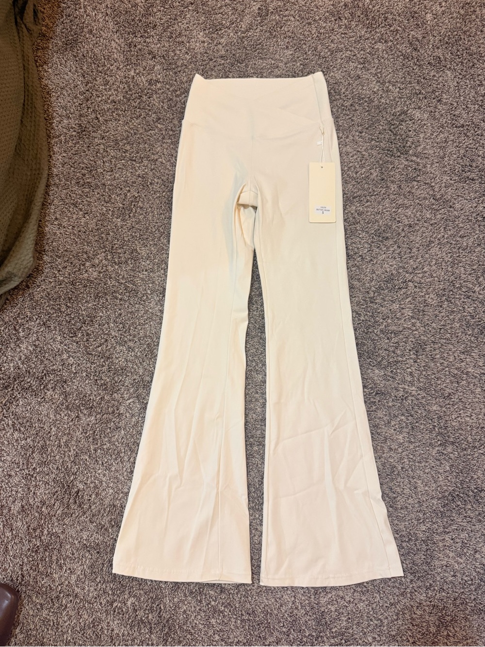 Small Cream Flared Leggings